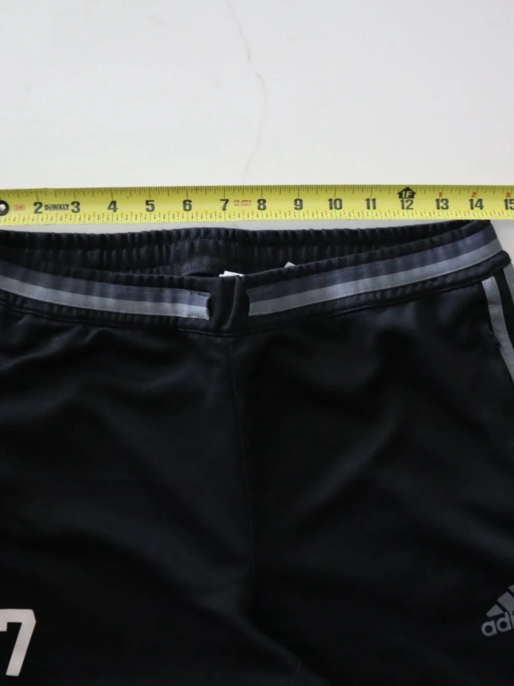 adidas mens Black Track Pants with Gray Stripes size Medium